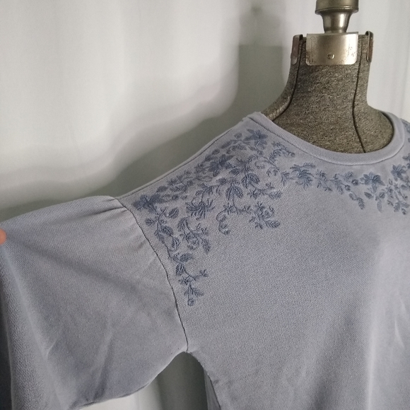 American Eagle light blue embroidered sweatshirt - Picture 4 of 14